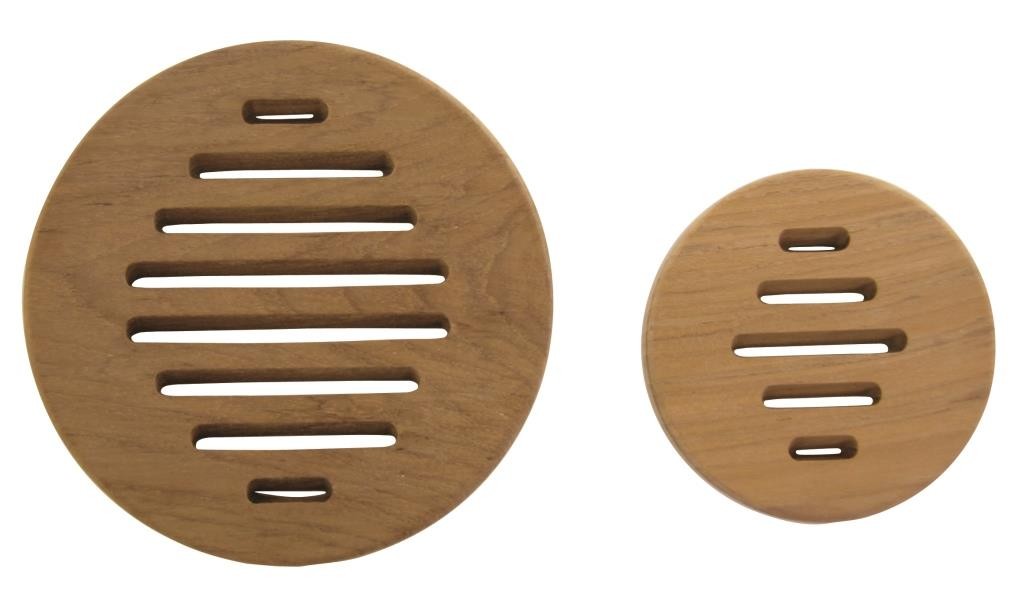 Teak ventilatierooster rond