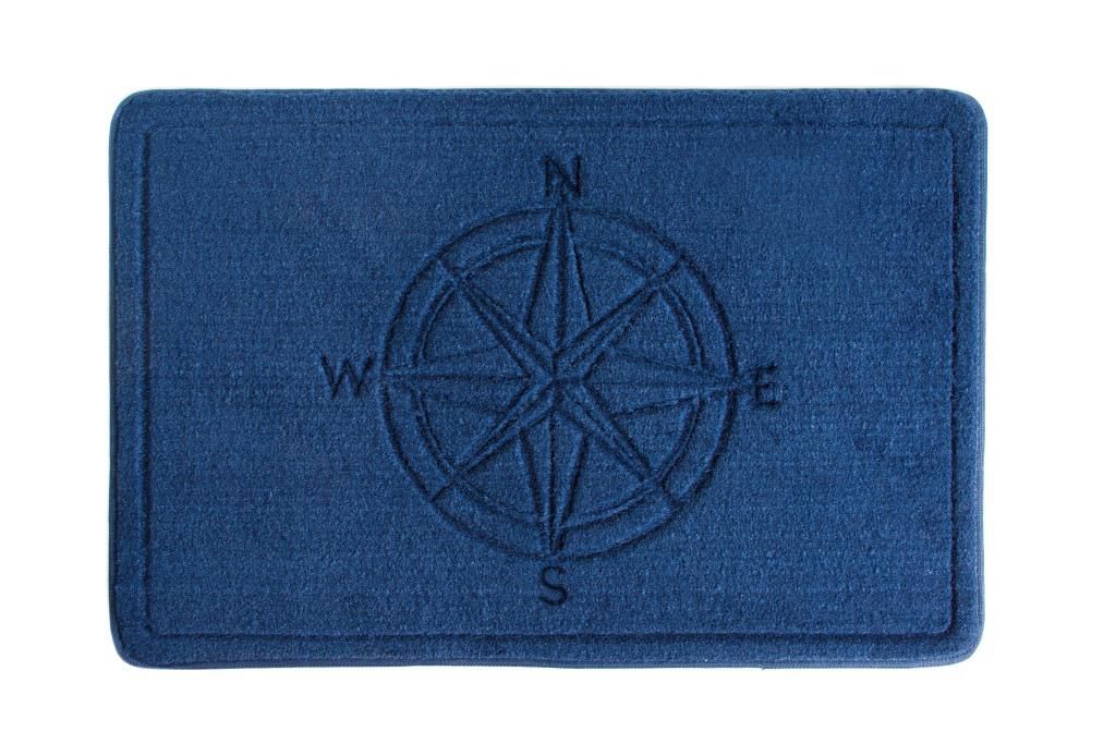 Navy blauw deurmat met compasroos