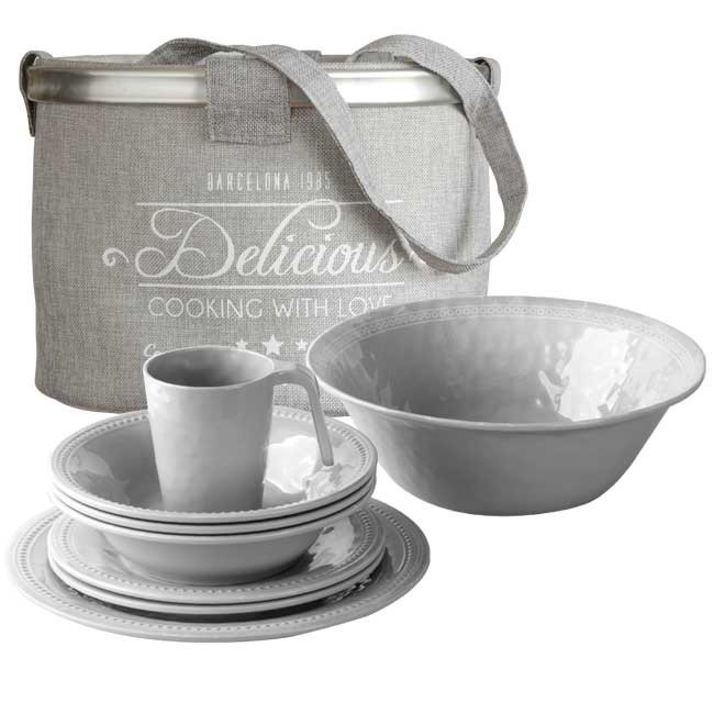 14-delige serviesset Harmony Silver