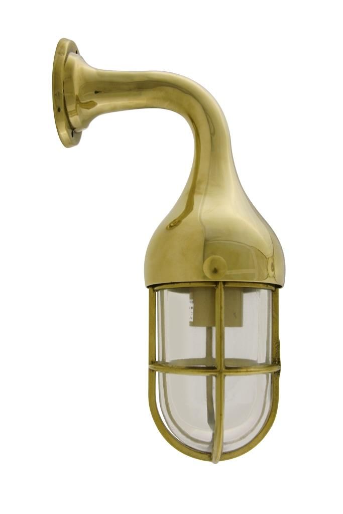 Waterproof wall light brass