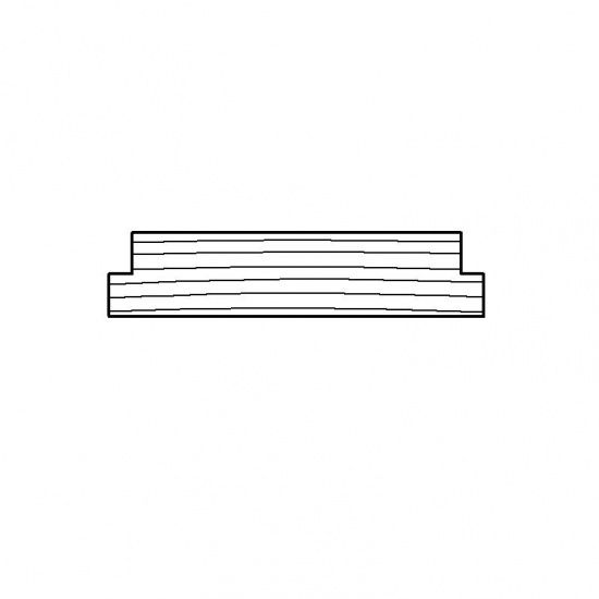 Teak dekdeel 2-groeven 45 x 10 mm 2 meter