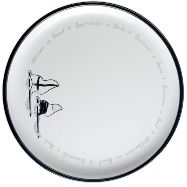 Dinner plate Welcome on Board