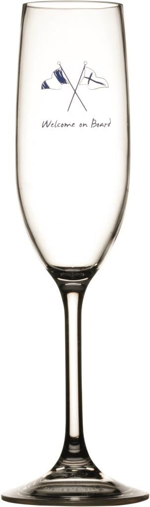 Welcome on Board Champagneglas