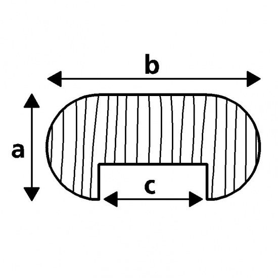 Teak kantprofiel rond