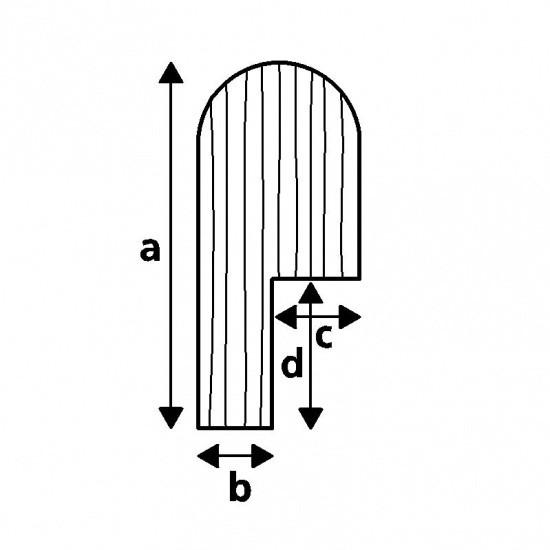 Teak tafelrandprofiel