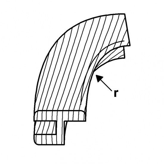 Teak Rahmenprofil Ecke