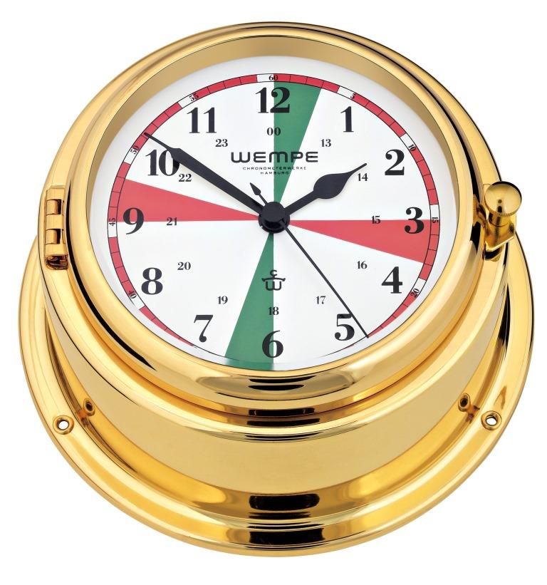 Wempe Ship's clock Bremen II Brass with Arabic Numerals