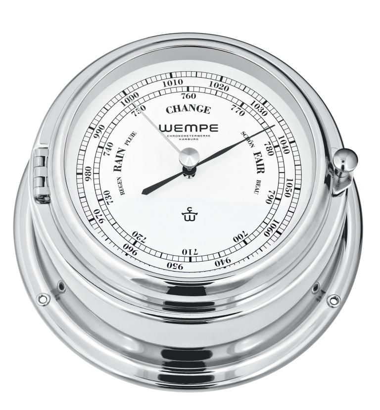 Barometer Bremen II Verchroomd Messing