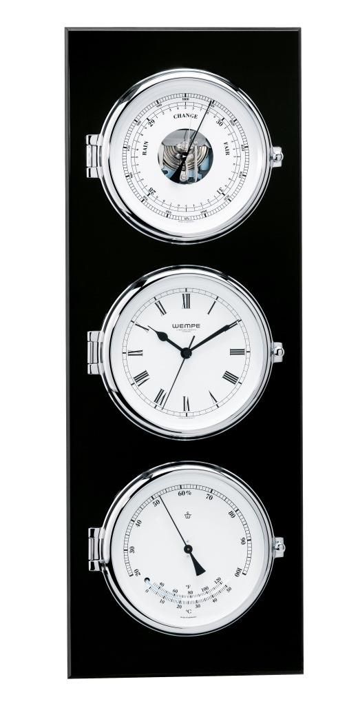Klok/Baro-/Thermo-/Hygrometer Elegance Chroom