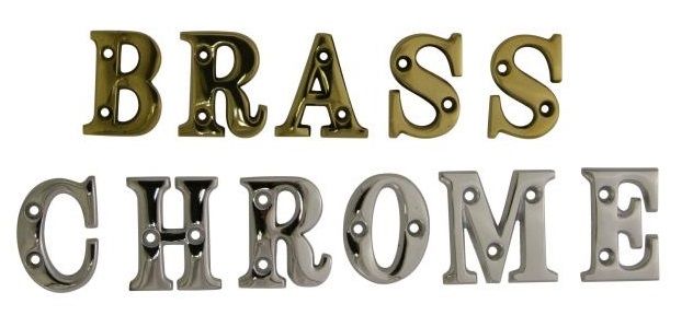 Brass letters and numbers 4 cm
