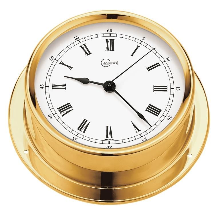 Barigo Regatta Quartz Ship’s Clock Brass ARC Marine
