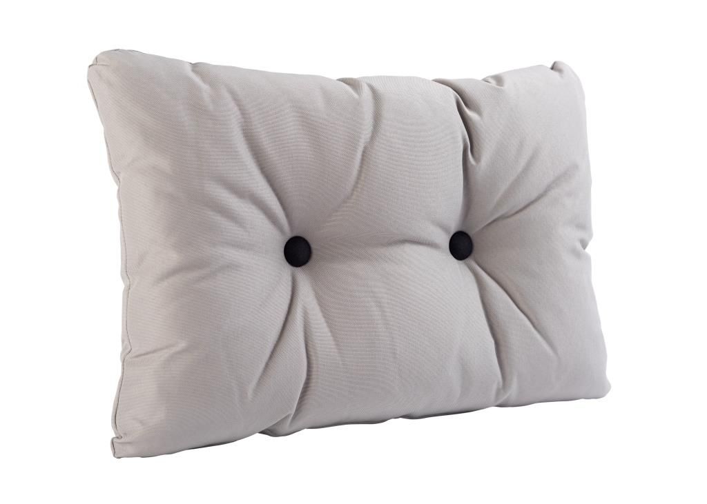 Cushion with buttons - Grey with black