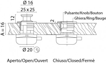 Druckknopfverschluss für Schranktüren und Schubladen bei bootsholz.de