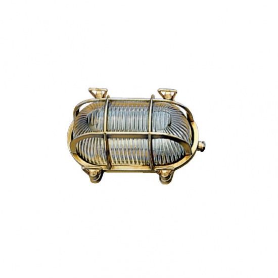 Waterdichte schotlamp messing 17,5 cm