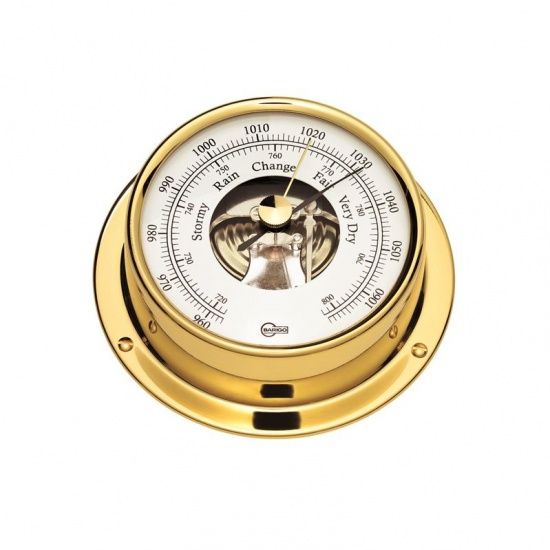 Tempo S Schiffsbarometer Messing