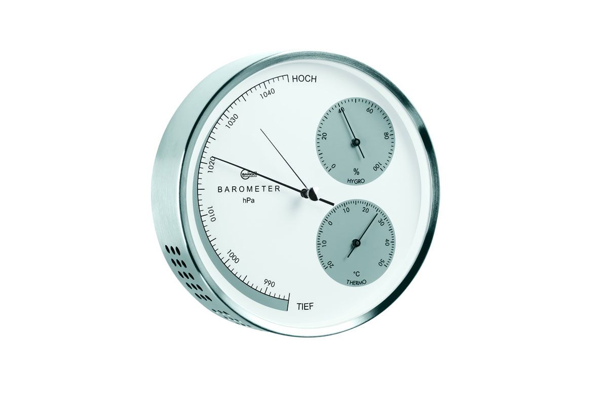 Modern Home Baro/Thermo/Hygrometer RVS Marine mounting system