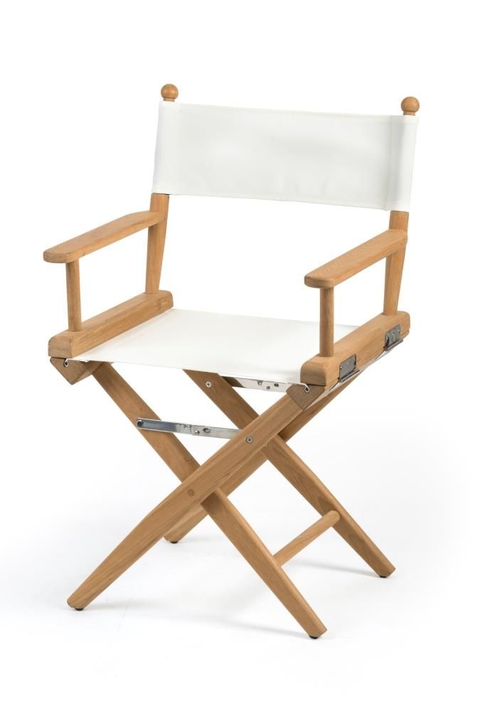 Regisseursstoel wit canvas