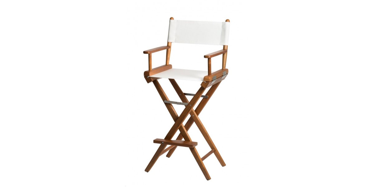 ARC Marine High director's chair I white canvas - Oiled