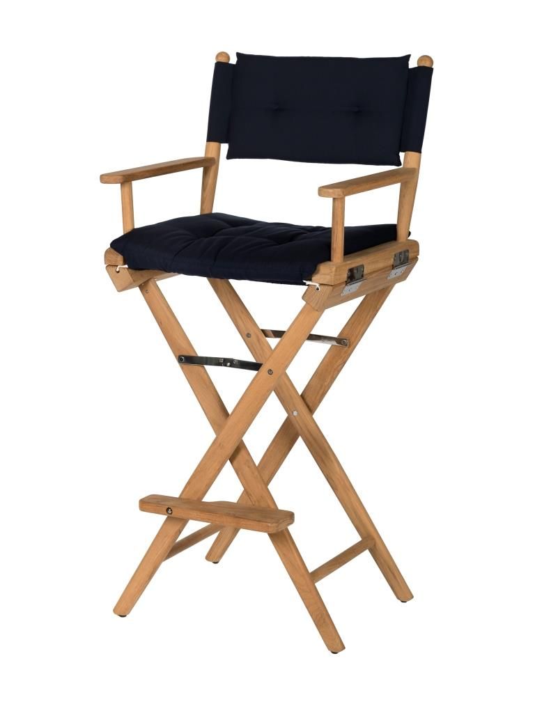 Hoge regisseursstoel navy deluxe