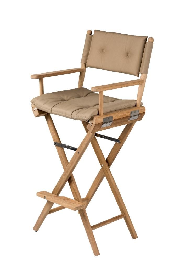 Hoge regisseursstoel forza beige deluxe