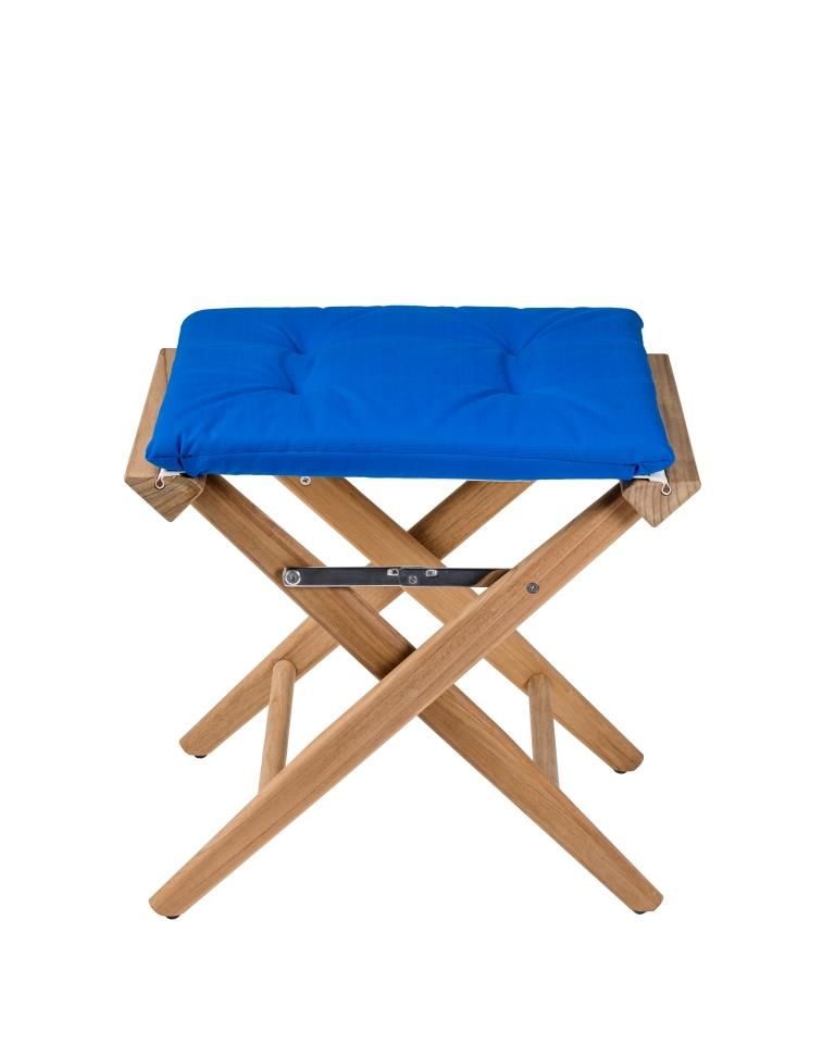 Regisseurskruk kobalt blauw deluxe