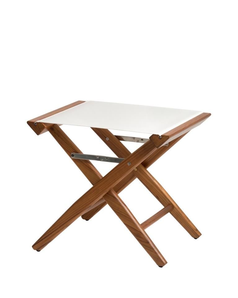 Regisseurskruk wit canvas
