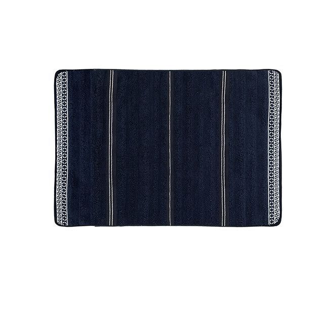 Santorini antislip mat Waves navy blauw