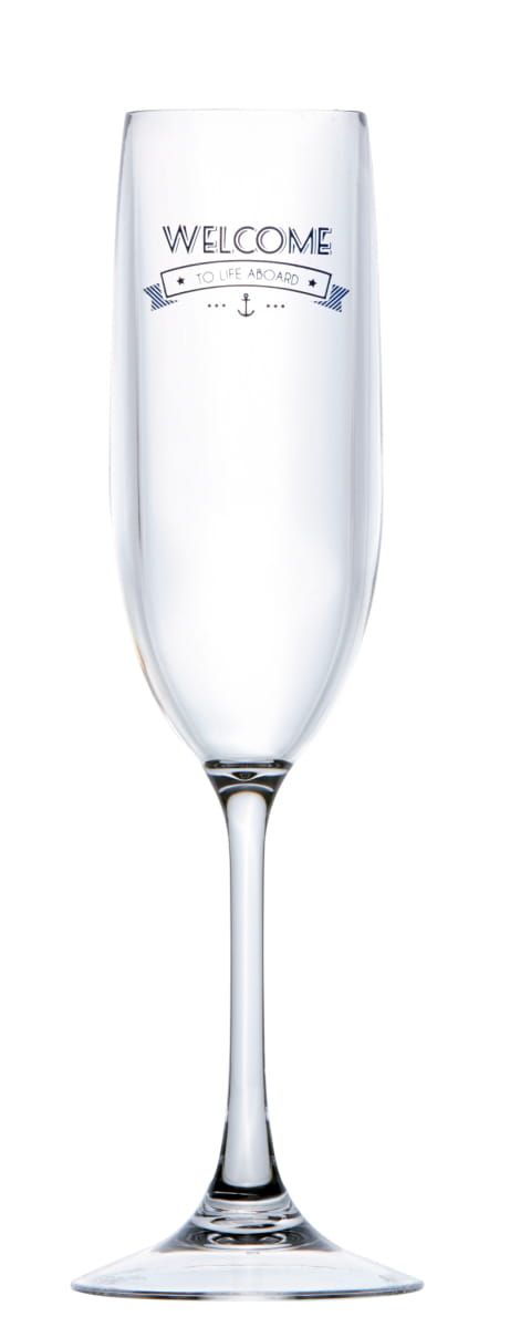 Welcome To Life Champagneglas Polycarbonaat