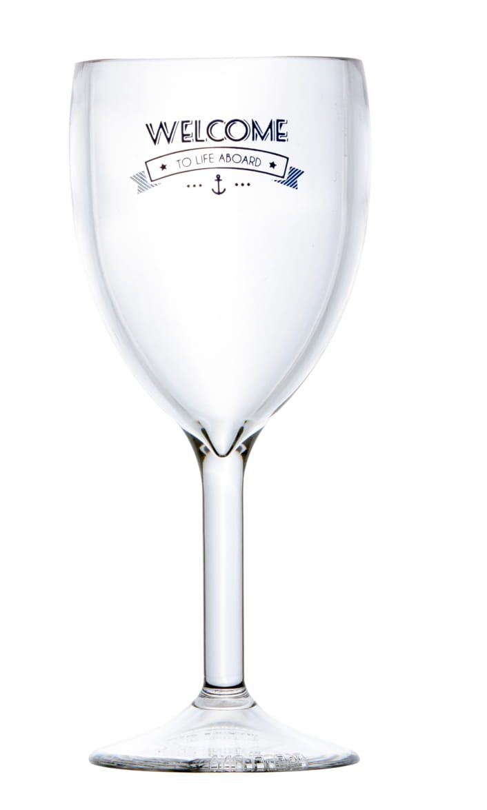 Welcome To Life wijnglas Polycarbonaat