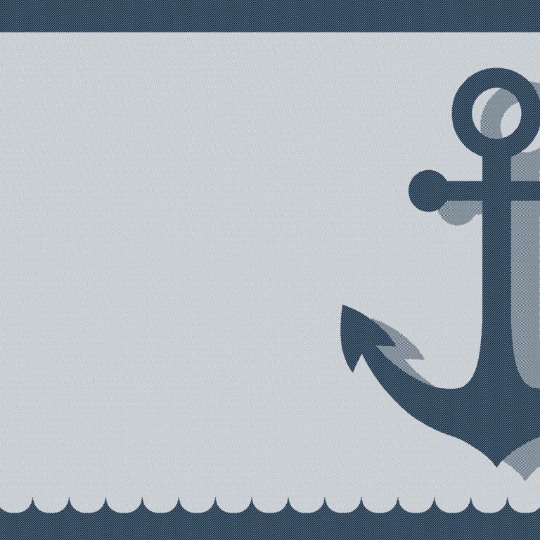 Elias Theedoek Anchor Blue
