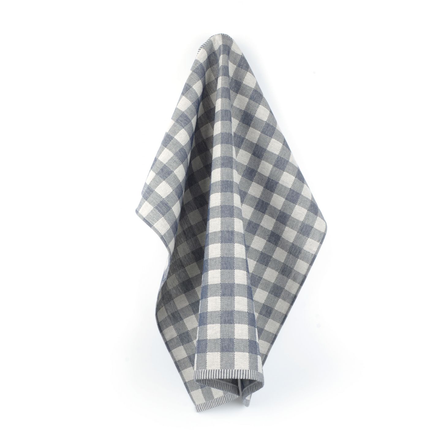 Tea Towel Check Navy Blue