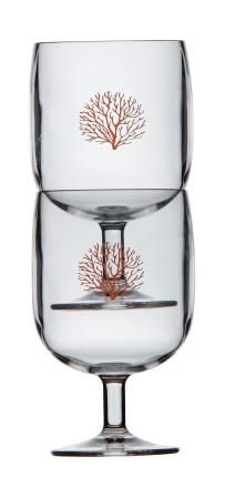 in verlegenheid gebracht Verenigen Op tijd Marine Business Harmony Mare onbreekbaar stapelbaar wijnglas met koraal  decoratie - 13080- Mare -Stackable Glass Ecozen Coral 6u - ARC Marine