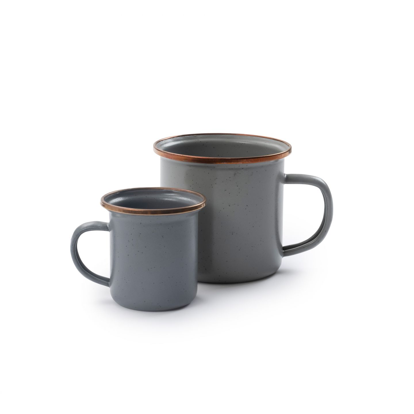 Zilver mechanisch handig Barebones Enamel emaille onbreekbare espresso kopjes grijs - Enamel  Espresso cup stone Grey - 2 set - ARC Marine