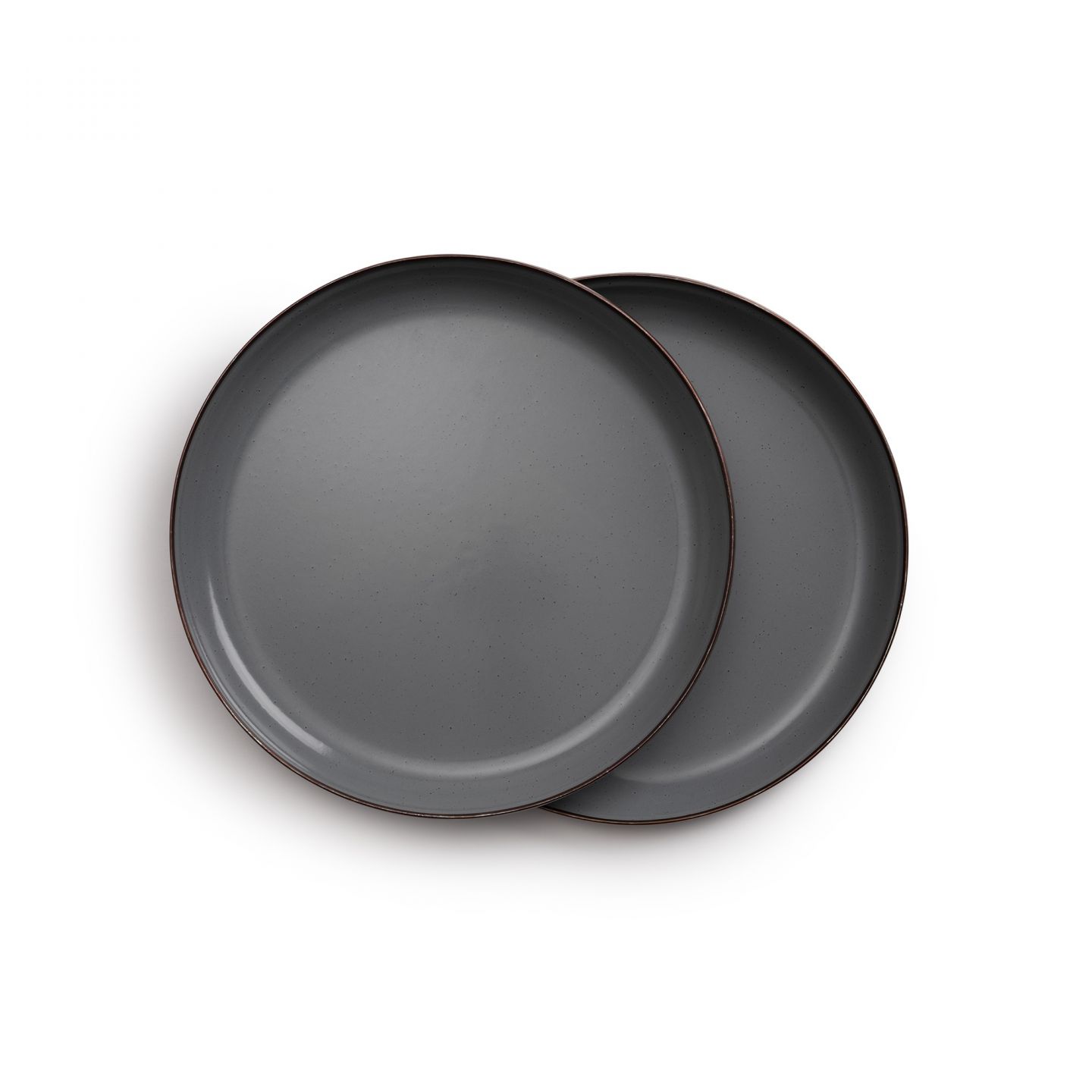 Enamel Ontbijtborden set - Stone Grey
