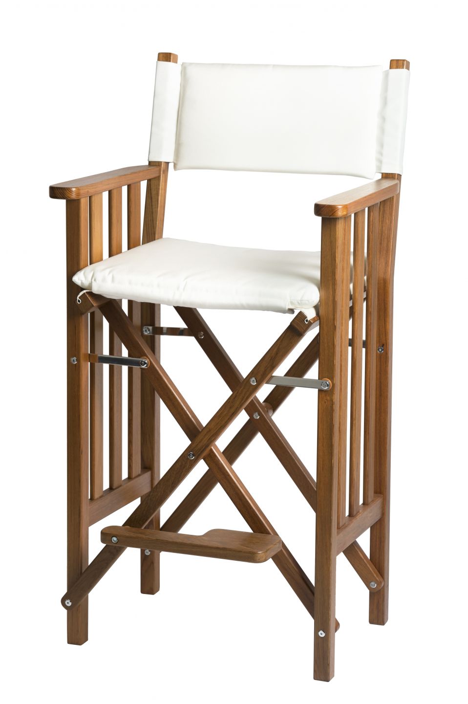Hoge regisseursstoel II wit deluxe