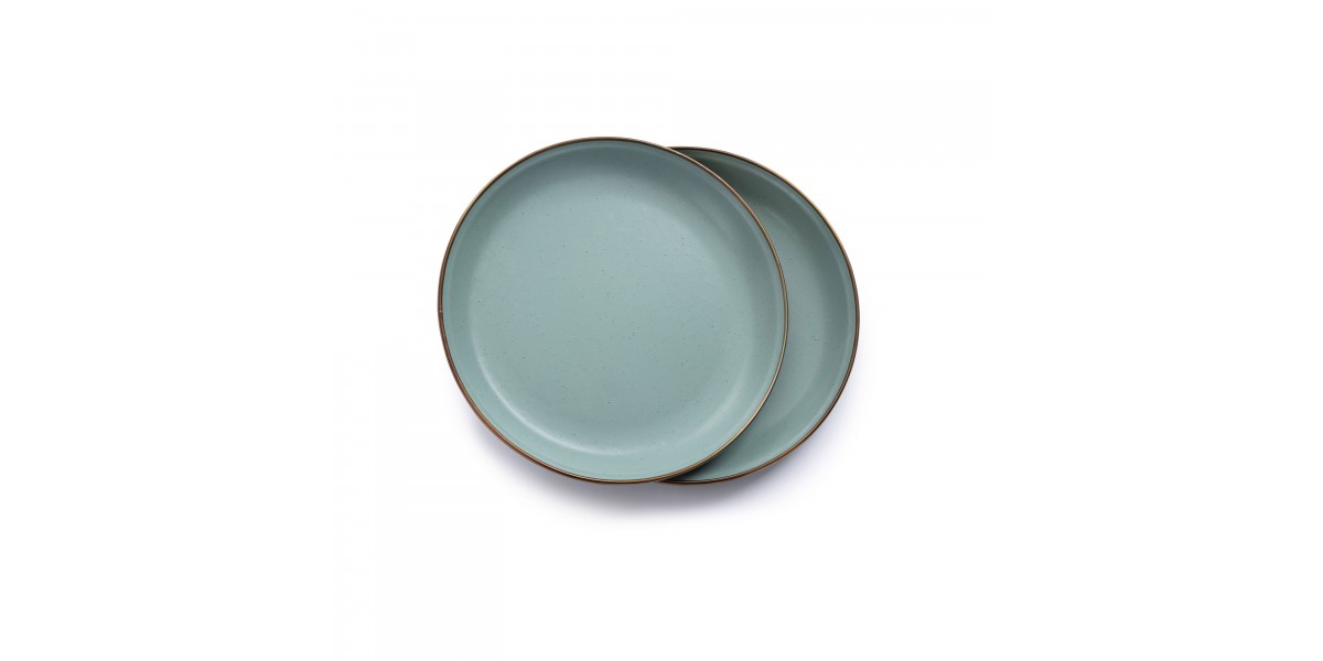 Barebones Enamel Dessert Plates Set Mint ARC Marine