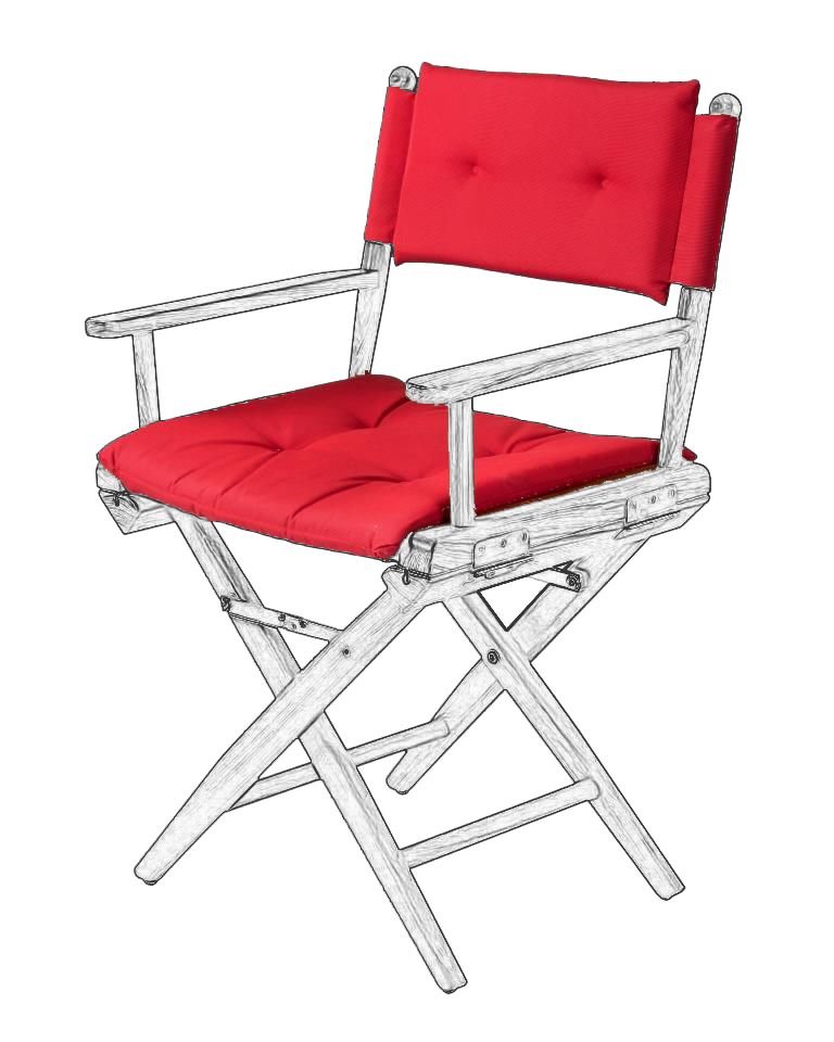 ARC Marine Deluxe cushions for directors chair I forza red ARC