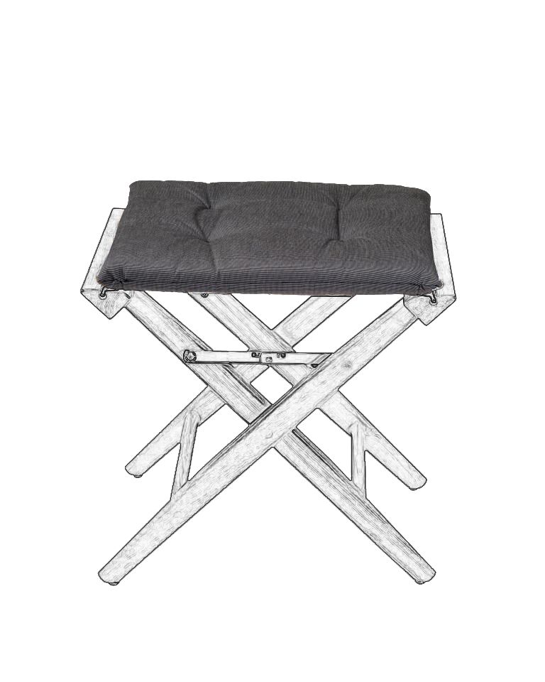 Deluxe cushion for director's stool Forza Black