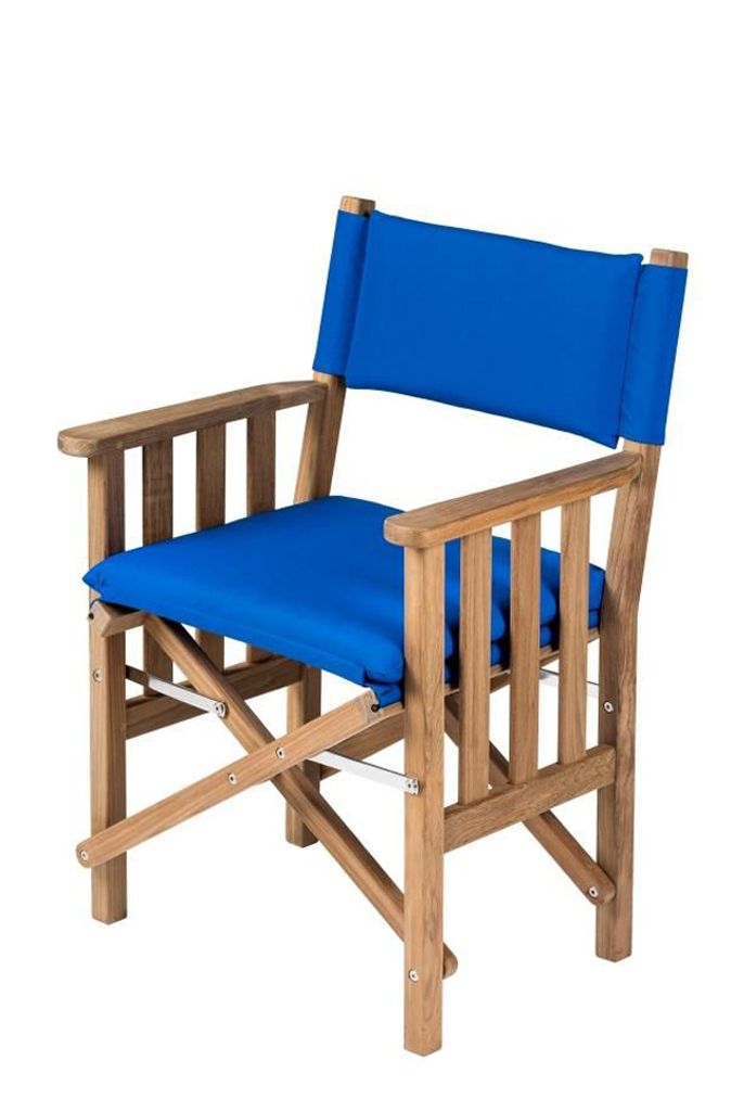 Regisseursstoel II kobalt blauw deluxe