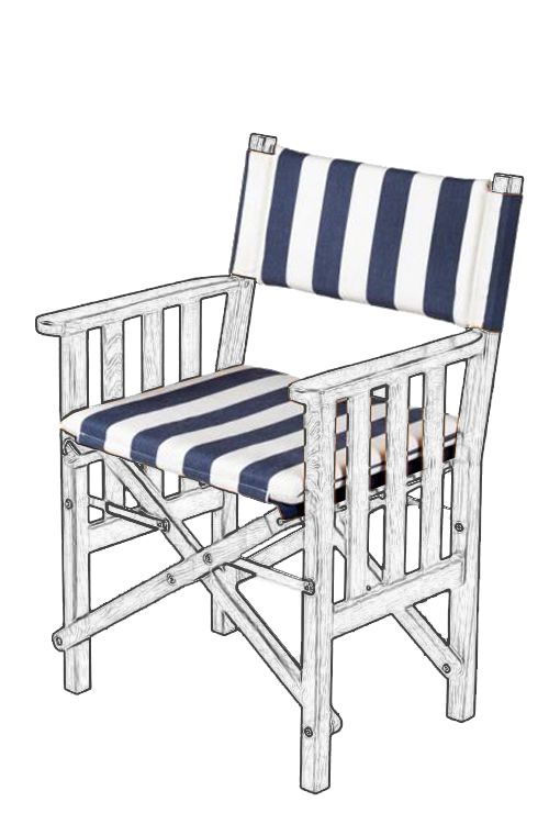 Cushions & canvas covers for director chairs ARC Marine