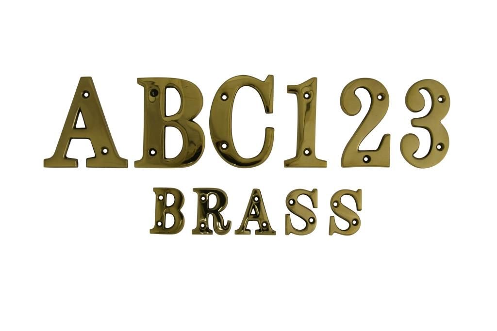 Brass letters and numbers 4 cm - Letter A