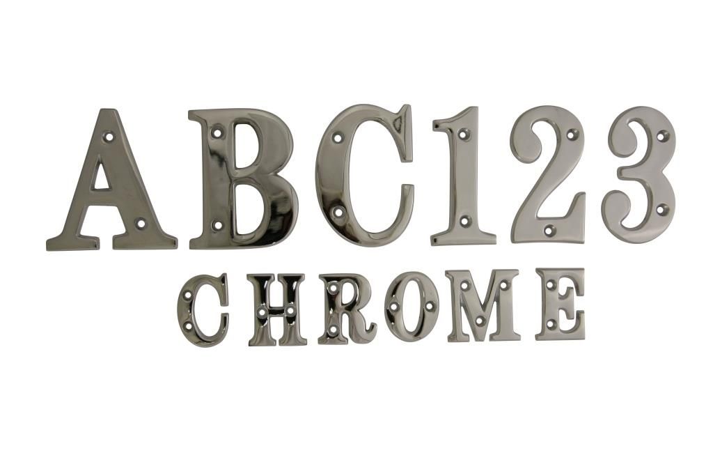 Chromen letters en cijfers - 4 cm - Letter B