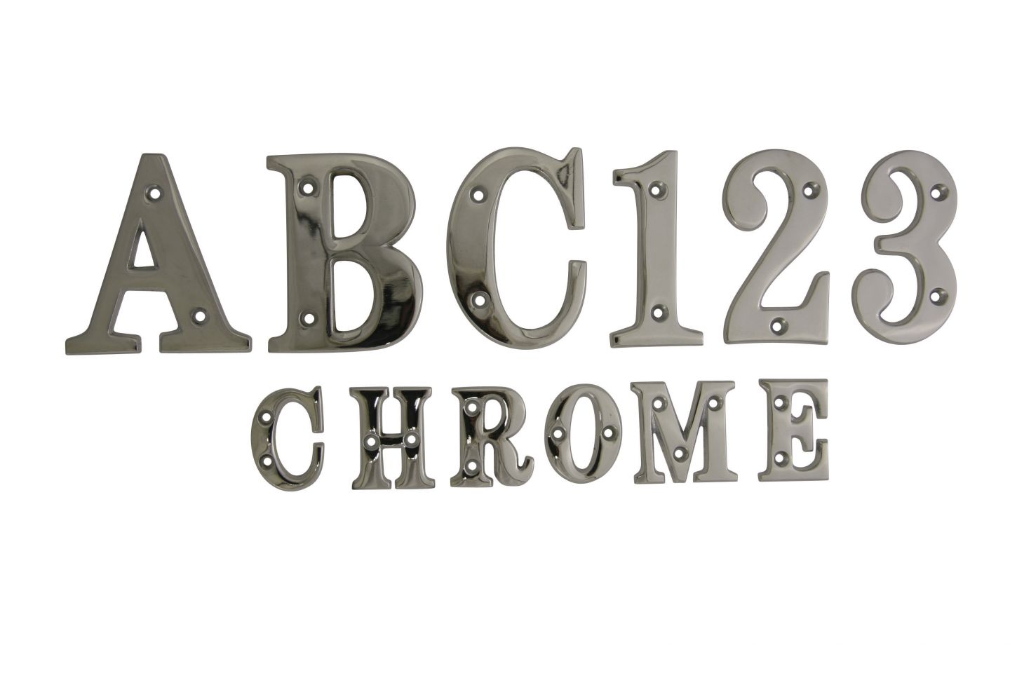 ARC Marine Chrome letters and numbers - 8 cm