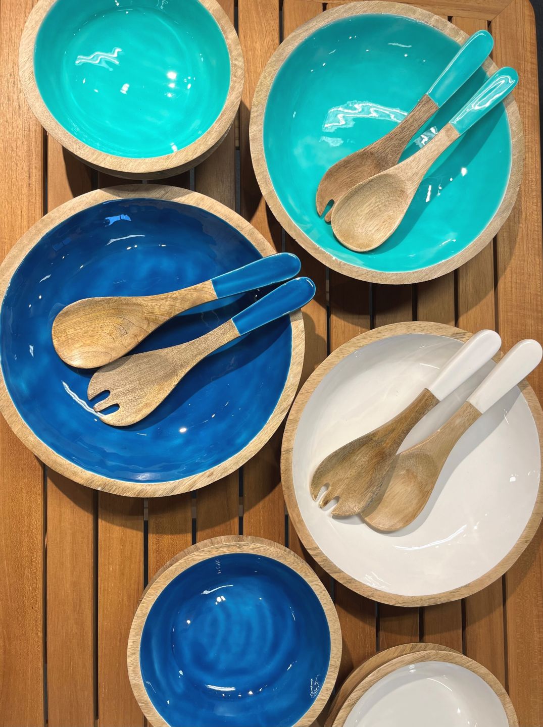 Cocoa Salatschüssel + Besteck Acqua