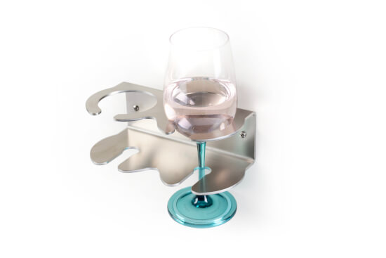 Stainless steel double cup holder for glasses, mugs or bottles, Sailsip brand