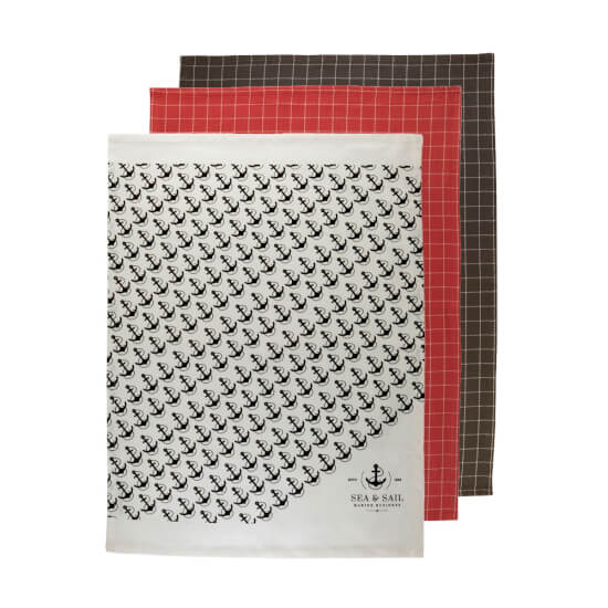 Marine Business Vitamin Sea -Tea Towel set- Red