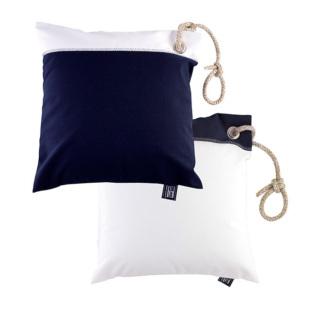 small navy cushion