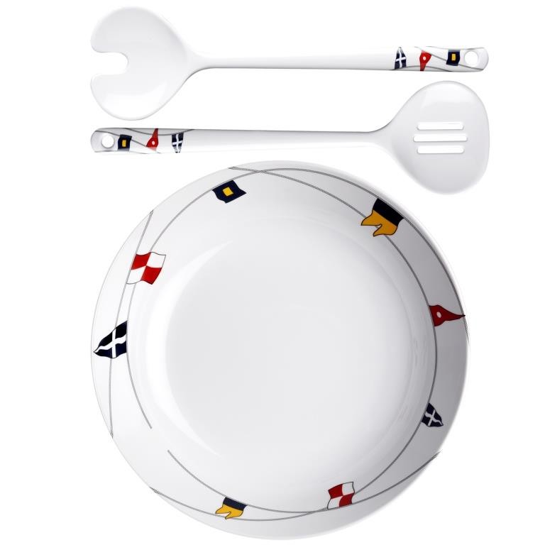 Marine Business Salad dish with cutlery