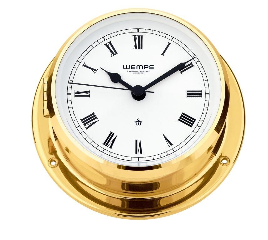 Ship's clock Skiff Brass Roman Numerals