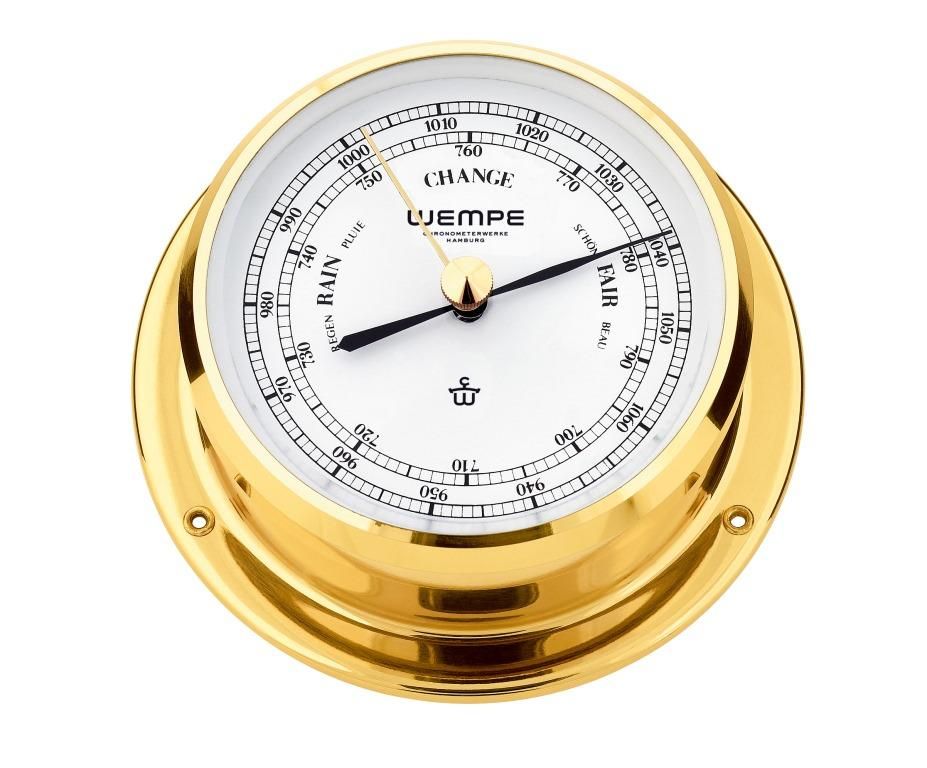 Barometer Skiff Messing